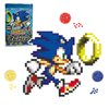 Jixelz Remix Sonic The Hedgehog Craft Kit - Sonic and Ring - No Heat or Glue Required - STEM Building Toys - Pixel Art for Bedroom or College Dorm Room Decor - 700+ Pieces - Ages 8 Years and Up