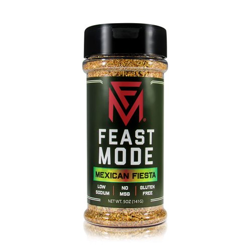 Mexican Fiesta - Feast Mode Flavors - Low Sodium, No MSG, Gluten Free, All Natural, Meal Prep Seasoning, Healthy, Chile Powder, Cumin, Oregano, Taco Seasoning