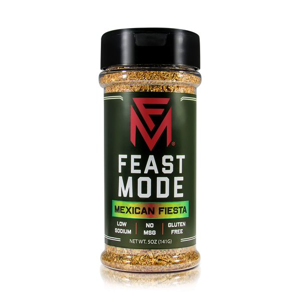Mexican Fiesta - Feast Mode Flavors - Low Sodium, No MSG, Gluten Free, All Natural, Meal Prep Seasoning, Healthy, Chile Powder, Cumin, Oregano, Taco Seasoning