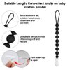Baby Food Grade Silicone Carrier Vehicle Teether Toy with One Piece Design Pacifier Clip Holder,Teething Pain Relief Toys Gift Set for 3 Months+ Boys and Girls,Freezer Safe,BPA Free. (Police Car)