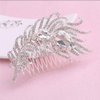 3.93 Inch Rhinestone Crystal Bridal Peacock Feather Hair Comb Couture Bridal Hair Comb Wedding Headpiece