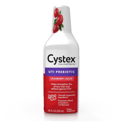 Cystex Urinary Tract Infection Support, Cranberry Prebiotic Supplement for UTI Protection & Urinary Health Maintenance, D-Mannose & Vitamin C, 7.6 oz