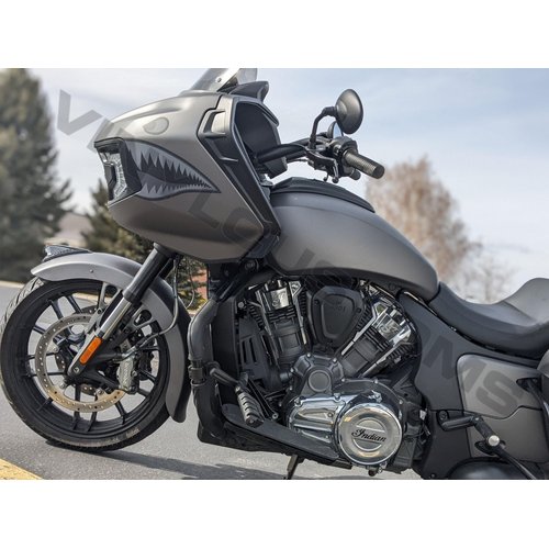 Flying Tigers Shark Mouth Teeth Die-Cut Vinyl Decals V3 Tactical (7" Inches - 2 Pair)