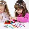 FREEBLOSS 8 Set Braided Rainbow Ribbon Hair Barrettes DIY Hair Clips Kit Retro Ribbon Barrettes Making Kit Ribbon Hair Accessories for Girls, Instructions Included