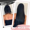 Fshine Hair Genius Weft Genius Weft Real Human Hair Extensions Jet Black Sew in Human Hair Extensions 18 Inch 50g Natural Remy Himan Hair Genius Weft Hair Bundle One Piece Human Hair