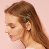 HINZIC 6Pcs Silver Hollow Star Hair Clips, Vintage Cluster Star Hairpin Metal Geometric Non Slip Barrettes for Bridal Women Girls Wedding Prom Birthday Valentines Hair Accessories