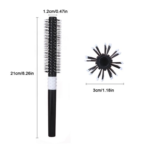 STYLANCE Round Brush, Small Hair brush for Short & Hair Length, Professional Barber Hair Roller, Perfect to Style, Works great with Wax, Clay, Beard Balm