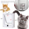 CEESC Cat Doors, Magnetic Pet Door with Rotary 4 Way Lock for Cats, Kitties and Kittens, Upgraded Version (Medium, White)