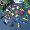 NUOBESTY 24PCS Ocean Sea Animal Figures Realistic Tropical Fish Toys Set Plastic Sea Life Creatures for Party Favors Fish Tank Decorations