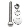 (10 Sets) 1/4-20x3" Stainless Steel Hex Head Screws Bolts, Nuts, Flat & Lock Washers, 18-8 (304) S/S, Fully Threaded by Bolt Fullerkreg