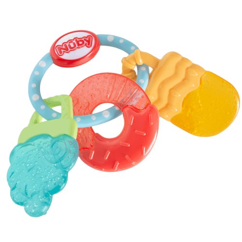 Nuby IcyBite Popsicle, Donut and Ice Cream Teether Ring - 3+ Months, Neutral