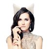 Cat Ears Hair Clips Halloween Kitty Fox Ears Barrettes Women Furry Kitten Headpiece Hair Pins Cat Hairpin Headband Christmas Party Decoration Cosplay Costume Cute Hair Accessories Black with Black