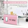 Professional Nail Drill Machine, AZ GOGO 30000RPM Rechargeable Portable Nail Drills for Acrylic Gel Nails - New Upgraded Electric E File with LCD Display(Pink)