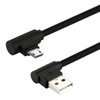 Lalomo Long 90 Degree Angled Micro USB Cable,Braided Nylon L Plug USB A to Micro B Fast Charging & Data Sync Cable (6 feet, Black)