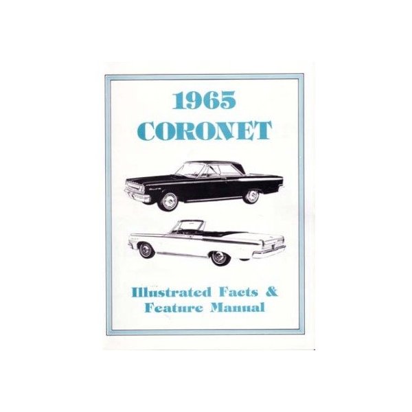 1965 DODGE CORONET Facts Features Sales Brochure Book