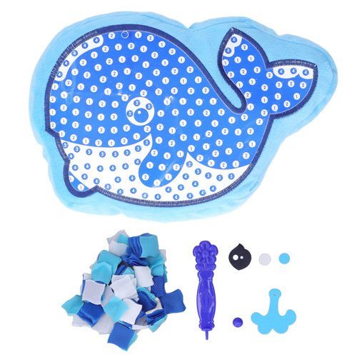 LBEC DIY Plush Pillow for Crafts, uncompressed Cute, Fun, Easy to Operate, Animal Pillow for Kids Whale 33288
