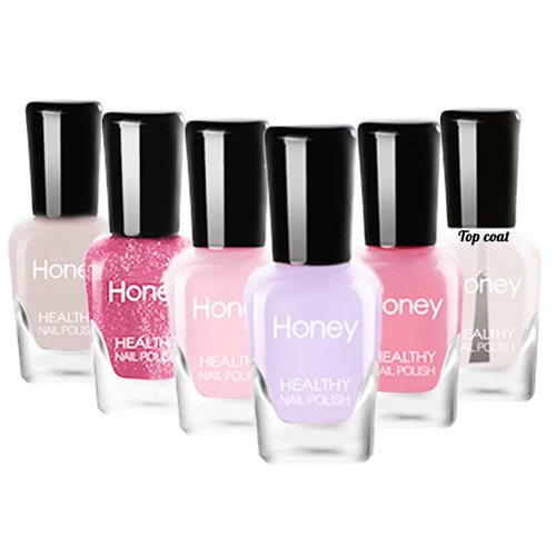 Tophany Non Toxic Nail Polish Set, Easy Peel Off and Fast Dry Nail Polish Set for Pack, Eco Friendly & Organic Water Based Nail Polish for Women,Teens (6 Bottles)