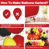 Red Black Yellow Balloons Arch Garland Kit, Cartoon Birthday Party Balloons with Flash Lightning Starburst Mylar Balloons for Cartoon Ball Theme Birthday Baby Shower Party Decor