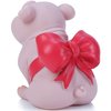 Piggy Bank with Red Bow-Knot, H&W Lovely Pig Coin Bank, Creative Shatterproof Gift Money Bank, Can Store 1000 Coins