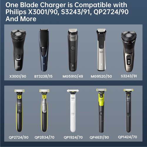 5V Charger for Philips Norelco Shaver 3900 2400, Wet & Dry Shaver Series 5000 7000 3000 Compatible with Philips Oneblade QP2724, QP2834, QP1924 USB Charging Cable