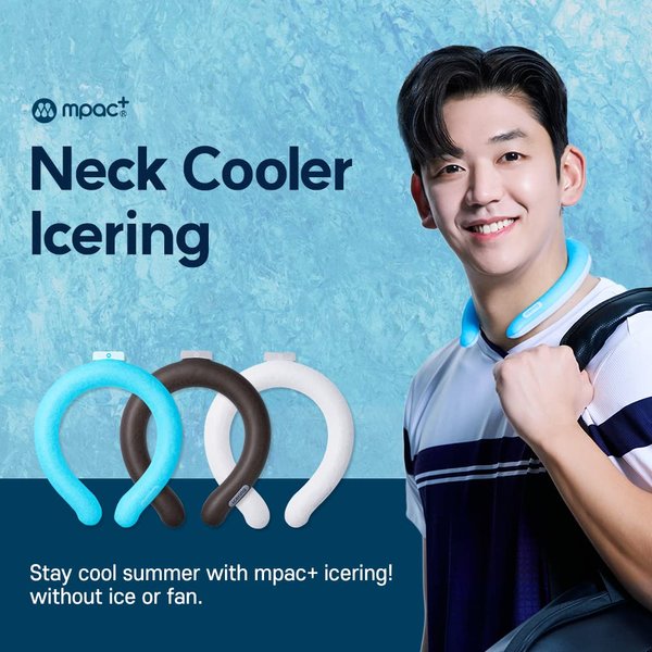 mpac+ Neck Cooler | Cooling Neck Wraps, Neck Cooling Tube - Personal Air Conditioner with Gel Ice Pack for Outdoor Activities, Work, and Hot Weather Relief, Summer, Freeze Below 64°F (Jumbo, White)