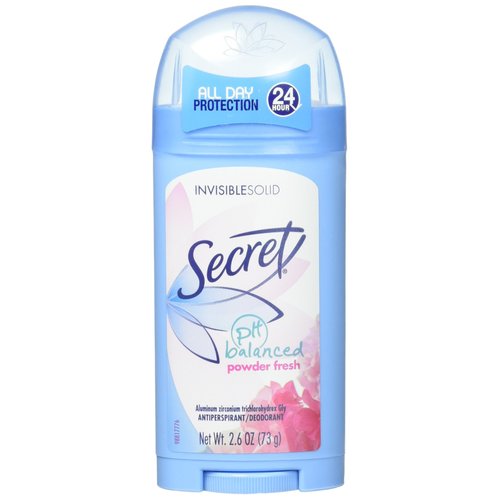 Secret Invisible Solid Antiperspirant Deodorant, Powder, 2.6 Ounce (Pack of 2)