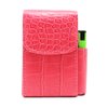 Boshiho PU Leather Cigarette Case with Lighter Holder Tobacco Pouch Best Gift for Men Women (Hot Pink)