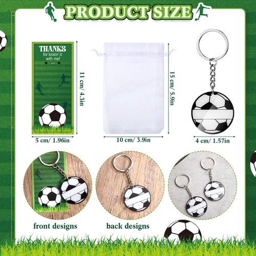 Huquary 30 Sets Sport Keychain Team Party Favors Acrylic DIY Name Keychains Soccer Softball Baseball Keychain Gift for Birthday Party Reward(White,Soccer)