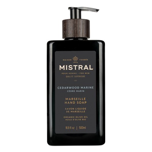 Mistral Men's Natural Hand Soap, Cedarwood Marine