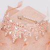 CIEHER Sweet 16 Sash, Rose Gold Crown, Pearl Pin Set - Birthday Party Decorations, Tiara, Gift for Girls