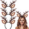 Yssreey 3 Pack Deer Antler Headbands Deer Costume Women's Fawn Horn Headband Reindeer Headband with Antler Ears Animal Cosplay Costume for Halloween Christmas Party Favors