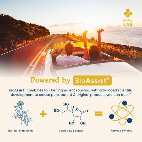 PPO Lab BioAssist® Immune-fx, Immune Support Supplement, Pulmonary Lung Supplement, Clean Certified® Quercetin with Vitamin C, Zinc AAC, K2 D3 Vitamin, Non-GMO, Lung Support 60 Vegan Capsules