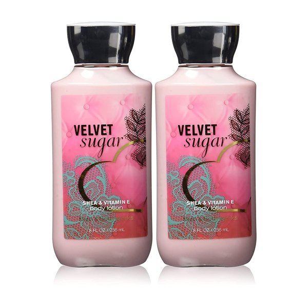 Bath and Body Works Velvet Sugar 2 Pack Super Smooth Body Lotion 8 Oz (Velvet Sugar)