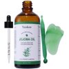 Yeokoe Jojoba Oil Pure Cold Pressed & Unrefined Gua Sha for Healthier hair & Smoother skin Base Carrier Moisturizing Oil 3.52oz/100ml