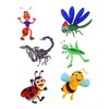 Bug Party Favors: Ladybug, Bumblebee, Scorpion, Ant, Grasshopper Y