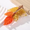 Maple Leaf Hair Claw Clips, Fall Hair Clips Autumn Leaves Hair Grip Clips Cute Fallen Leaf Jaw Claw Clips Acrylic Claw Clips Orange Yellow Leaves Hair Barrettes Thanksgiving Hair Decoration for Women