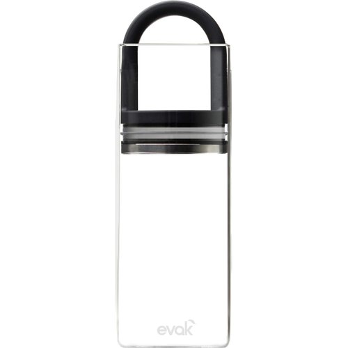 Prepara Evak Classic Glass Food Storage, 46 Ounce, Black