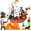 Omura Playset | Bucket of Pirate Action Figures Playset | Bonus: Multi-Purpose #10 Size Pouch (Color May Vary)
