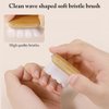 Bamboo Nail Brush, Gentle Fingernail Brush, Comfort Nail Cleaning Brush for Daily Use, Soft Bristles, Non-abrasive Nail Cleaner Brush for Dust-Free Hands and Feet, HJ-NB127 …