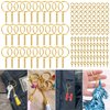 Keychain Rings Kit for Crafts Gold, PAXCOO Includes 100Pcs Split Key Ring with Chain, 100pcs Jump Rings and 100pcs Screw Eye Pins for Resin Keychain Making