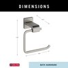 Delta 77550-SS Ara Wall Mount Open Square Toilet Paper Holder Bath Hardware Accessory in Stainless Steel