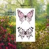 VIWIEU Small Butterfly and Flower Temporary Party Tattoos Realistic for Women and Teen Girls 15 Pack, Tiny Fake Black Butterfly Body Art Stickers Gift for Christmas&Holiday Fiesta