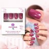 ELEVENAIL Press on Nails Glossy Dark Rose Pink False Nails Medium Length Squoval Nail Art Tips Salon Women Girls DIY Manicure Daily Reusable Daily Office Home Party Acrylic Stick On Fake Nails