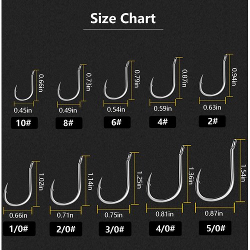 Dyxssm 150pcs/lot Circle Fishing Hooks Extra Strength Octopus Barb Fishing Hook with Offset Ponit (4# (150pcs))