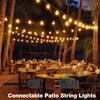 GLUROO 60FT LED Outdoor Patio Lights Waterproof with 30+2 Vintage Bulbs Shatterproof Energy Saving,2700K Hanging Edison String Lights Outside for Backyard,Bistro,Camping,Gazebo