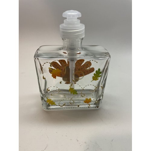 Hand Painted Thanksgiving Turkey Soap or Lotion Dispenser