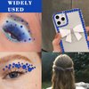 1799 Pcs 4 Sheets Rhinestone Stickers 3/4/5/6 mm Self Adhesive Rhinestones Gems for Face Eyes Makeup Hair Body (blue-3/4/5/6mm)