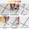 Grout Filler Tube | 2 Pack Light Grey Tile Grout Paint for Bathroom Shower Floor, Fast Drying Grout Repair Kit Refresh Filler Tube, Grout Sealer Restore and Renew Grout Line Grout Pen (Grey)