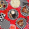 Checkered Flag Party Supplies - Black and White Checkered Party Supplies - Race Car Theme Party | Tableware Set Includes Plates Napkins and Cups | Kit for 16