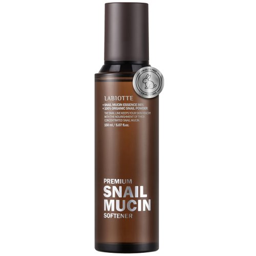 LABIOTTE Premium Snail Mucin Softener | Korean Skin Care Face Toner for Women & Men w/ 86% Snail Mucin Essence | Hypoallergenic Facial Toner for Sensitive Skin | Hydrating Toner (5.07 fl oz), Clear